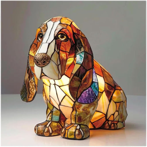 Artistic LED Night Light with Dog Breed Silhouettes | Cozy Accent Lamp for Pet Lovers