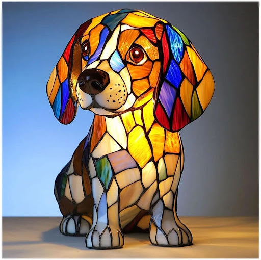 Artistic LED Night Light with Dog Breed Silhouettes | Cozy Accent Lamp for Pet Lovers