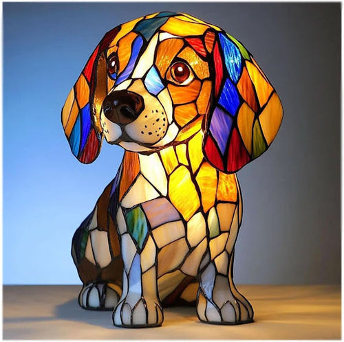 Artistic LED Night Light with Dog Breed Silhouettes | Cozy Accent Lamp for Pet Lovers