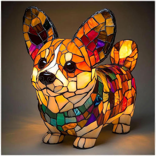 Artistic LED Night Light with Dog Breed Silhouettes | Cozy Accent Lamp for Pet Lovers
