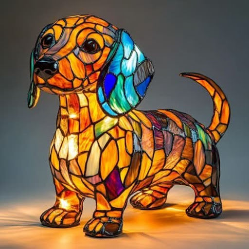 Artistic LED Night Light with Dog Breed Silhouettes | Cozy Accent Lamp for Pet Lovers