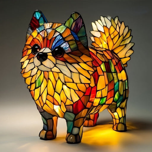 Artistic LED Night Light with Dog Breed Silhouettes | Cozy Accent Lamp for Pet Lovers