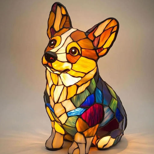 Artistic LED Night Light with Dog Breed Silhouettes | Cozy Accent Lamp for Pet Lovers