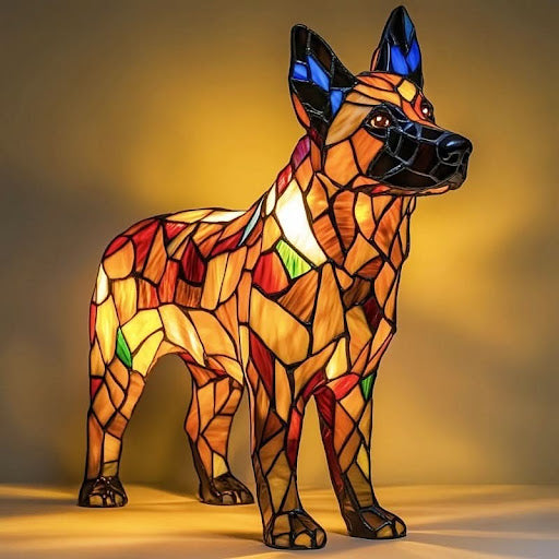 Artistic LED Night Light with Dog Breed Silhouettes | Cozy Accent Lamp for Pet Lovers