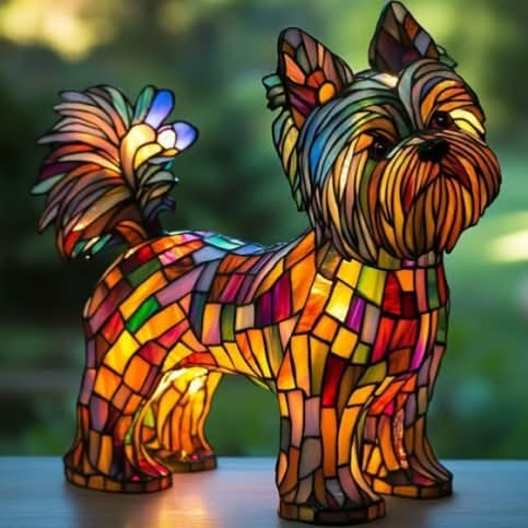 Artistic LED Night Light with Dog Breed Silhouettes | Cozy Accent Lamp for Pet Lovers