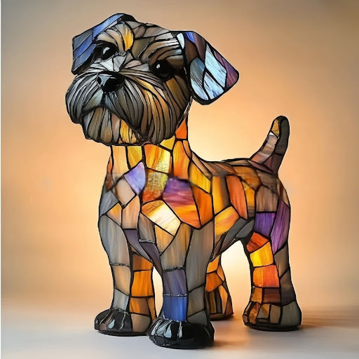 Artistic LED Night Light with Dog Breed Silhouettes | Cozy Accent Lamp for Pet Lovers