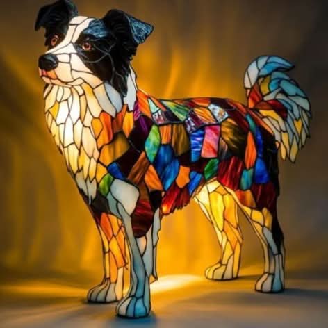 Artistic LED Night Light with Dog Breed Silhouettes | Cozy Accent Lamp for Pet Lovers