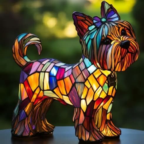 Artistic LED Night Light with Dog Breed Silhouettes | Cozy Accent Lamp for Pet Lovers