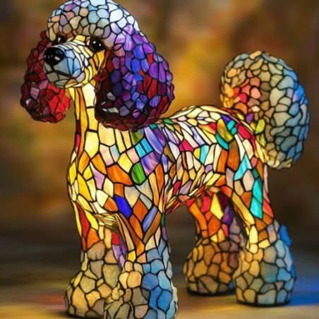 Artistic LED Night Light with Dog Breed Silhouettes | Cozy Accent Lamp for Pet Lovers