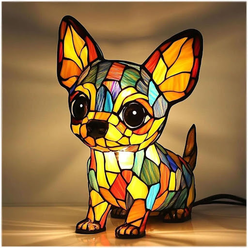 Artistic LED Night Light with Dog Breed Silhouettes | Cozy Accent Lamp for Pet Lovers