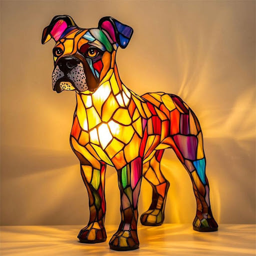 Artistic LED Night Light with Dog Breed Silhouettes | Cozy Accent Lamp for Pet Lovers