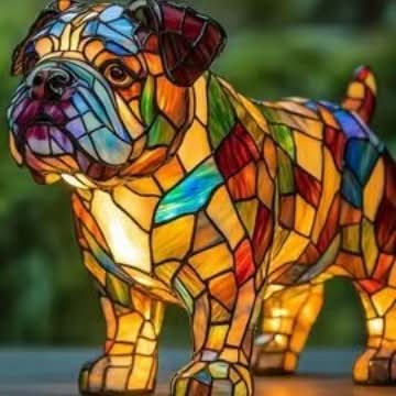 Artistic LED Night Light with Dog Breed Silhouettes | Cozy Accent Lamp for Pet Lovers