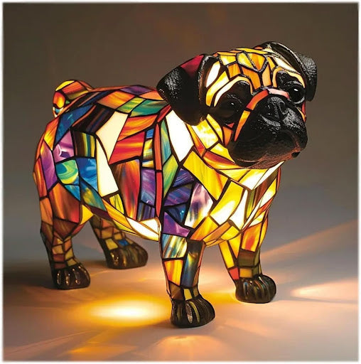 Artistic LED Night Light with Dog Breed Silhouettes | Cozy Accent Lamp for Pet Lovers
