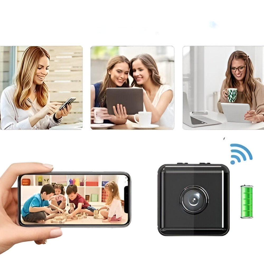 Compact Wireless Security Camera with Night Vision & Motion Detection | Ideal for Home Surveillance