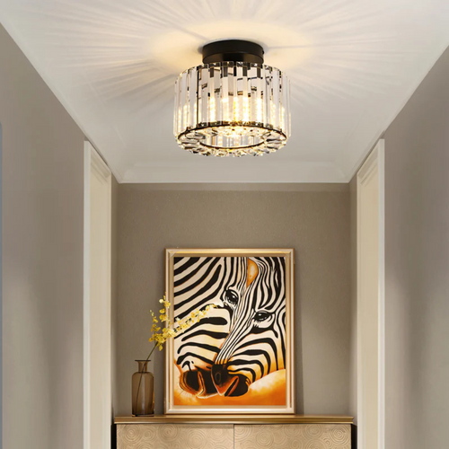 Elegant Crystal Ceiling Lamp | Flush Mount Ceiling Light with LED | Stylish Fixture for Luxurious Home Décor