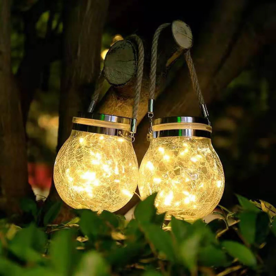 Elegant Solar Outdoor Lamp | Weatherproof LED Lighting for Cozy Garden Ambiance