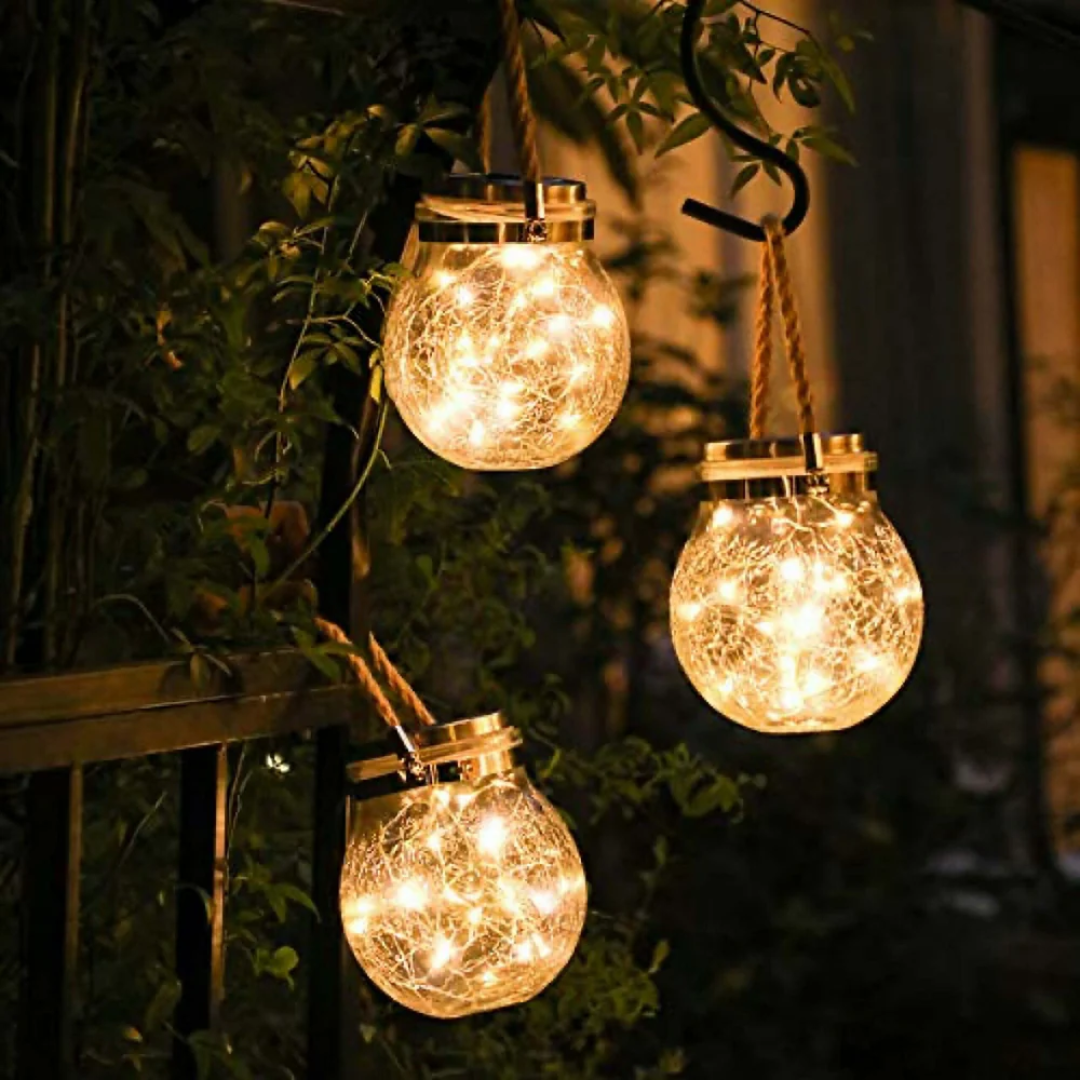 Elegant Solar Outdoor Lamp | Weatherproof LED Lighting for Cozy Garden Ambiance