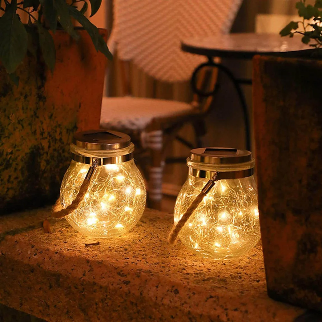 Elegant Solar Outdoor Lamp | Weatherproof LED Lighting for Cozy Garden Ambiance