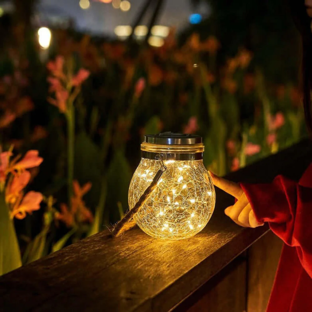 Elegant Solar Outdoor Lamp | Weatherproof LED Lighting for Cozy Garden Ambiance