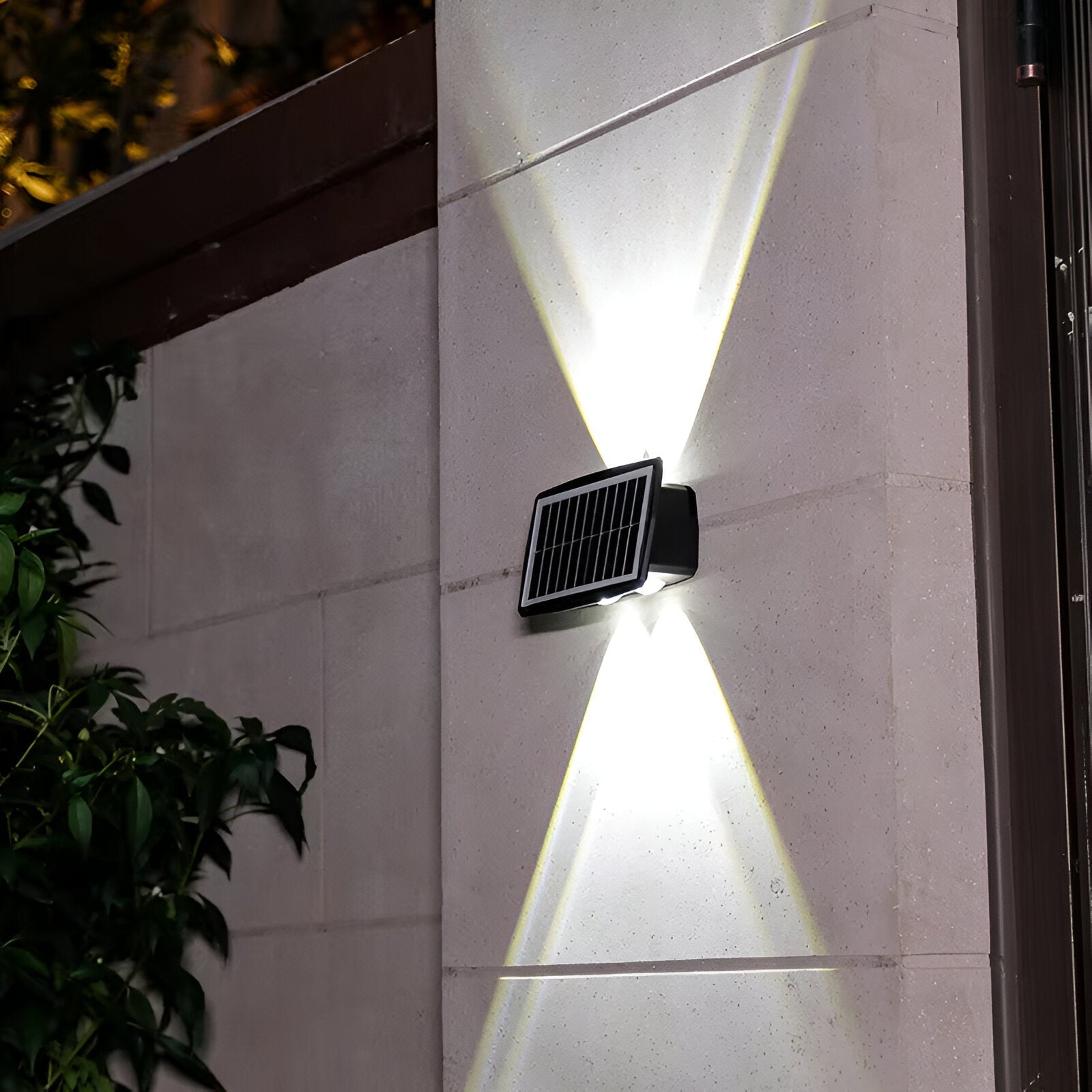 Elegant Solar Wall Lamp | Waterproof Wall Sconce Lighting with Up & Down Illumination | Automatic Day/Night Sensor for Outdoor Use