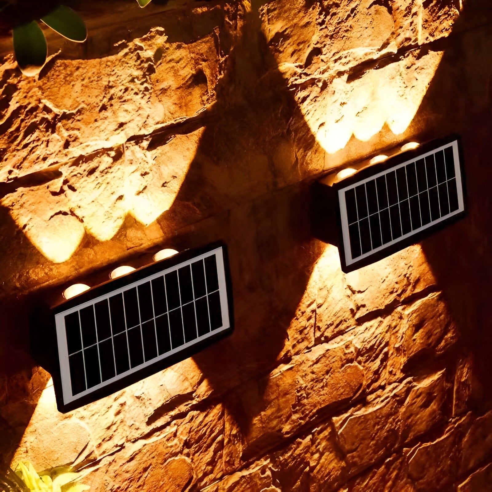 Elegant Solar Wall Lamp | Waterproof Wall Sconce Lighting with Up & Down Illumination | Automatic Day/Night Sensor for Outdoor Use