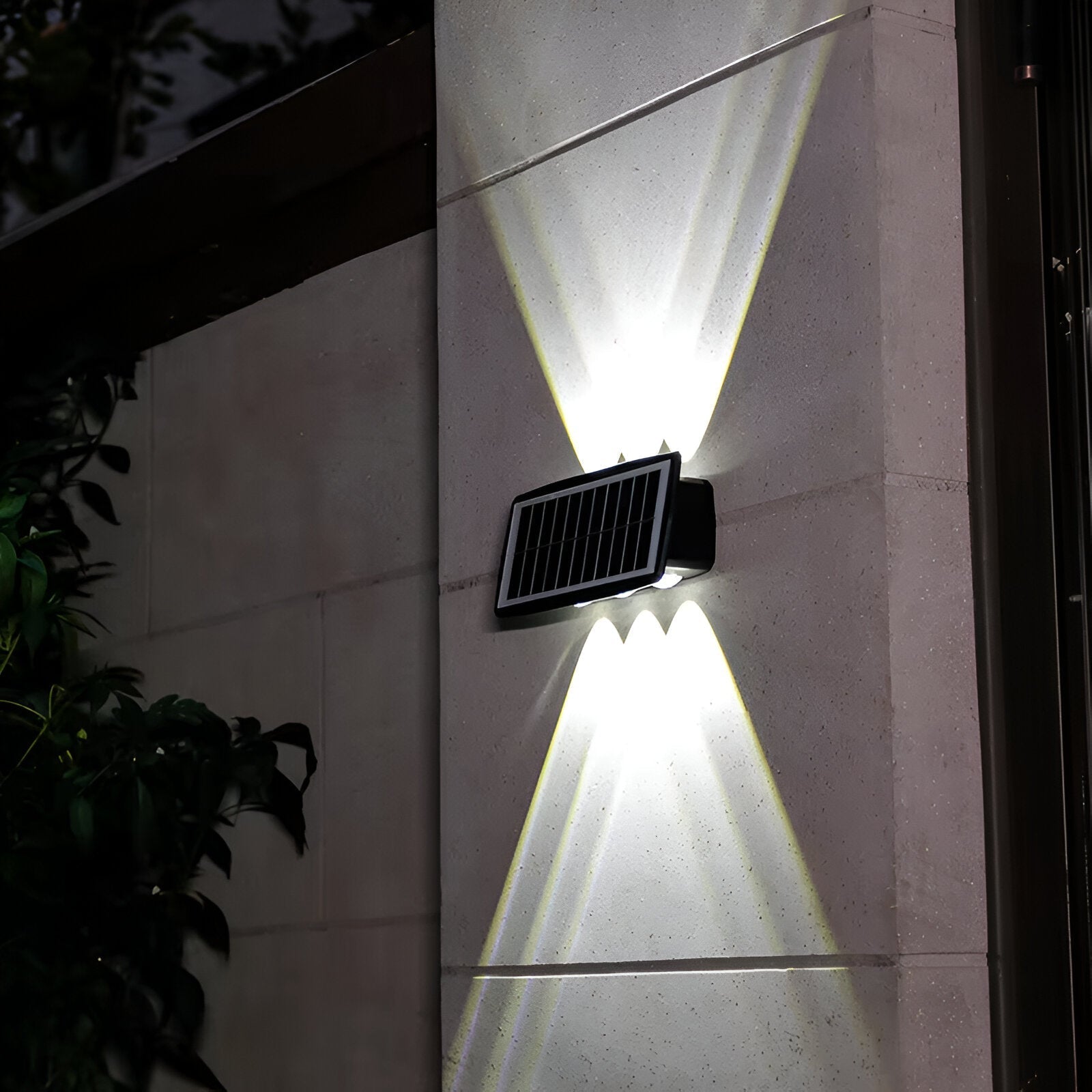 Elegant Solar Wall Lamp | Waterproof Wall Sconce Lighting with Up & Down Illumination | Automatic Day/Night Sensor for Outdoor Use