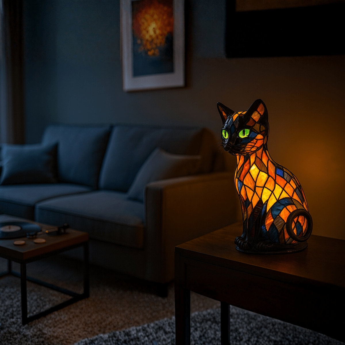 LED Night Light Cat Lamp with Soft Glow & Rechargeable Design for Kids' Rooms
