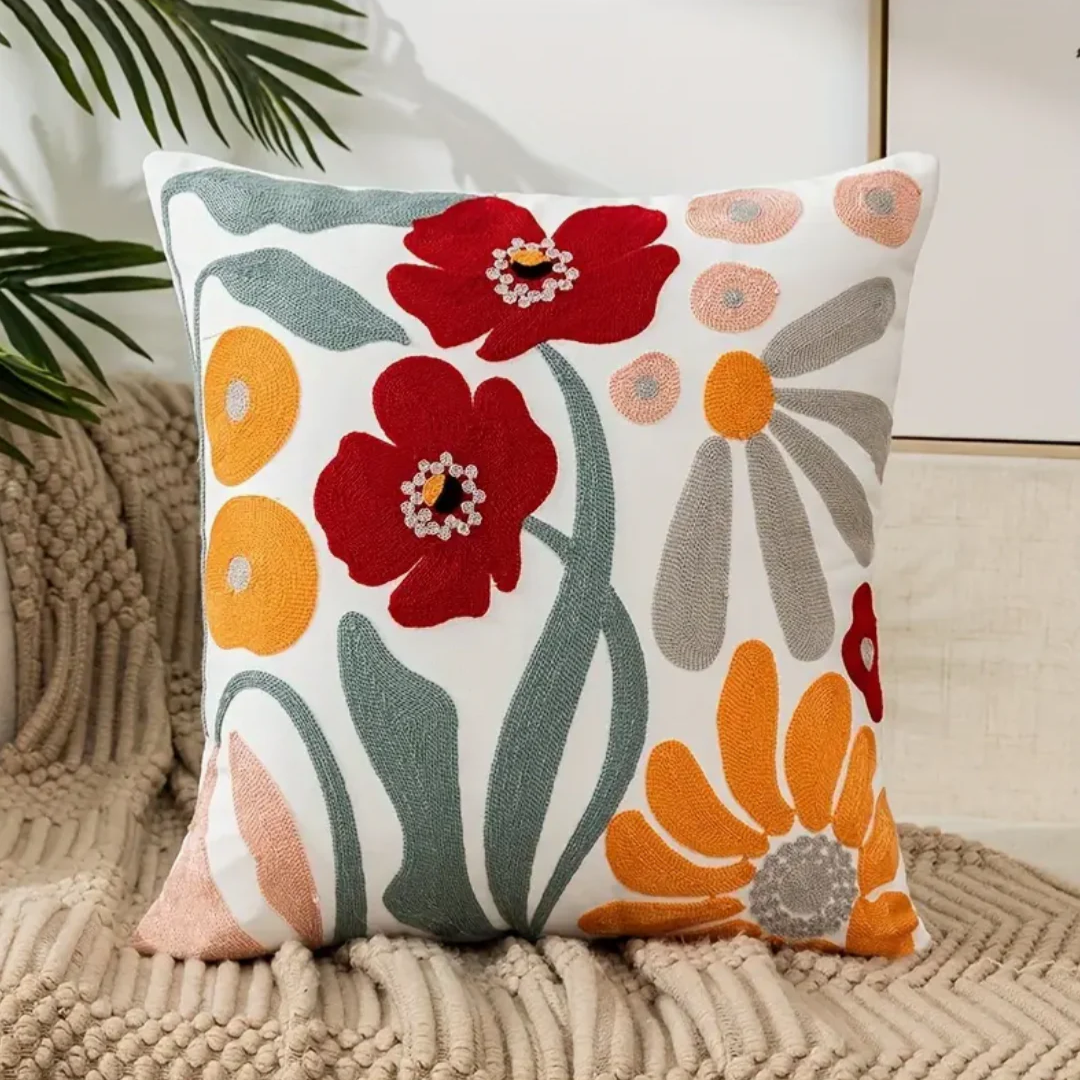 Loxi Collection | Floral Print Cushion with Soft Filling | Stylish Accent for Home Comfort