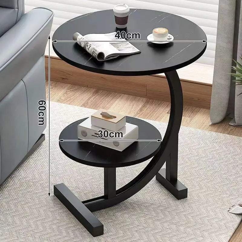 Luxury Two-Tier Mini Side Table with Modern Design | Versatile Storage for Compact Spaces