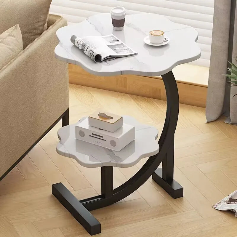Luxury Two-Tier Mini Side Table with Modern Design | Versatile Storage for Compact Spaces
