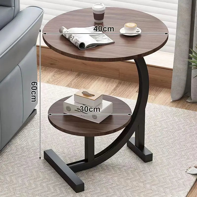 Luxury Two-Tier Mini Side Table with Modern Design | Versatile Storage for Compact Spaces