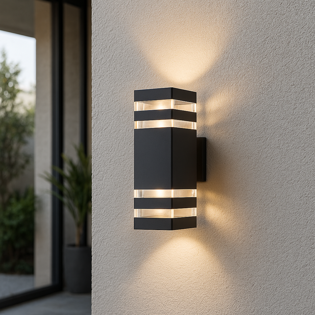Lystria | Outdoor Wall Lamp with Up and Down Light | Weather-Resistant Design for Elegant Exterior Illumination