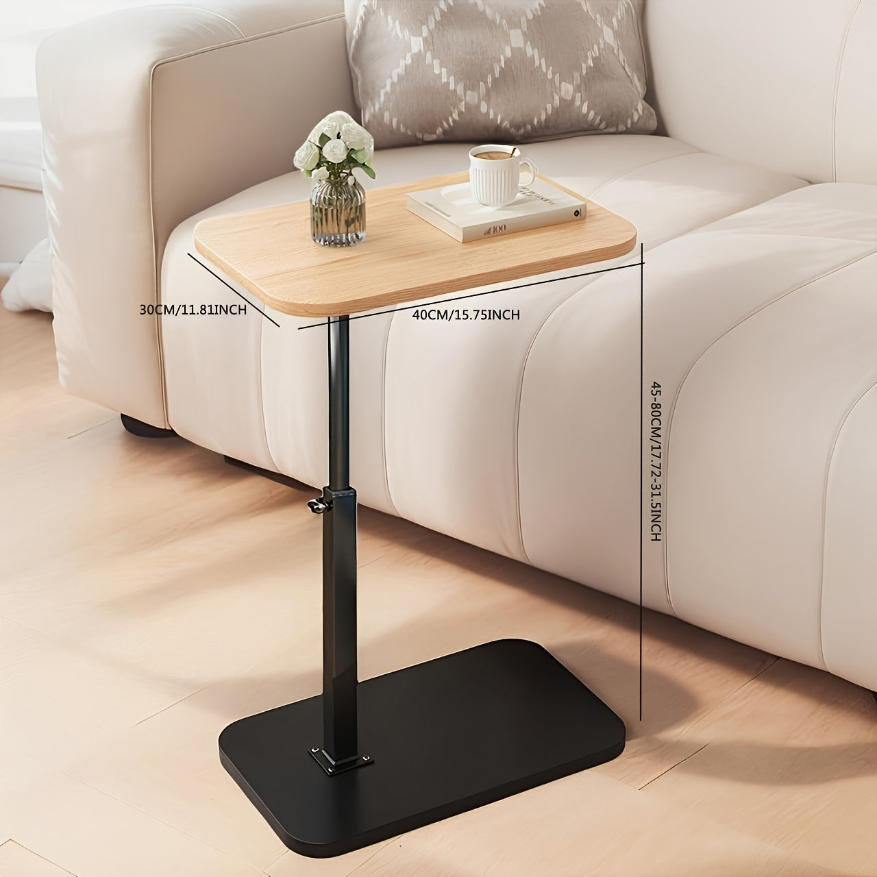 Modern Adjustable Side Table with Minimalist Design for Versatile Use