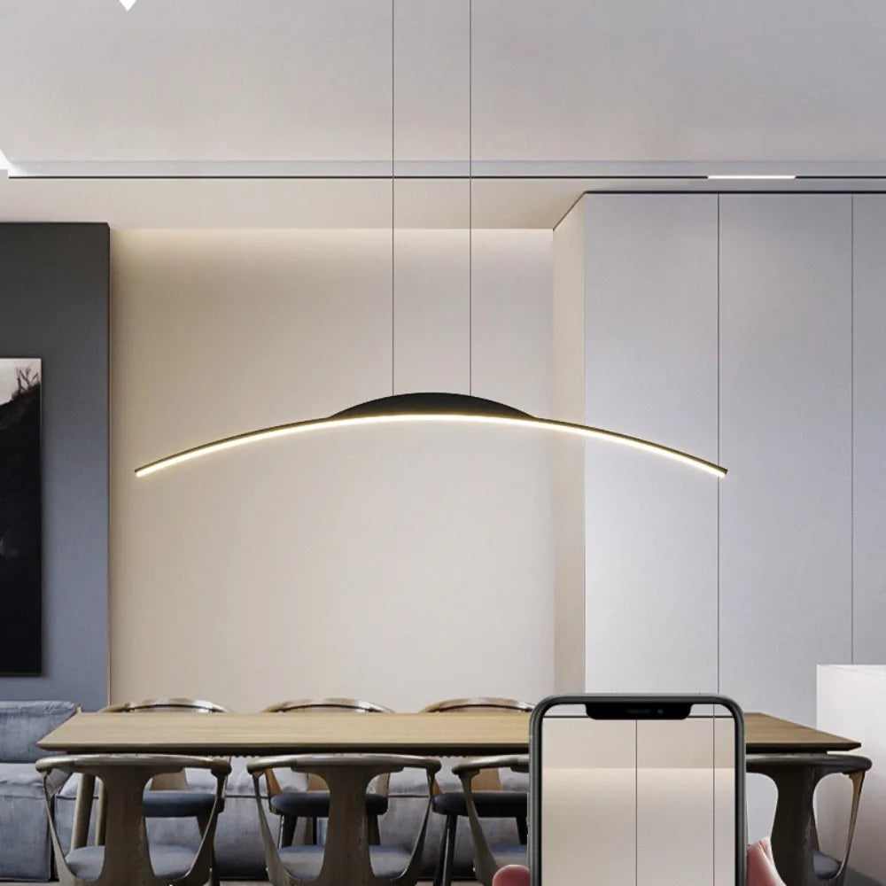 Modern LED Hanging Lamp | Sleek Pendant Light with Energy-Efficient Illumination | Stylish Kitchen Lighting for Cozy Interiors