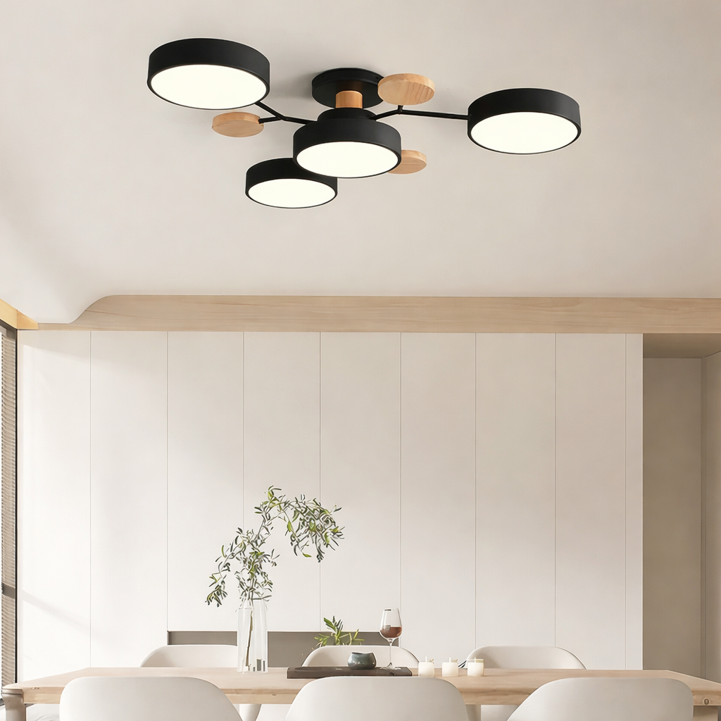 Modern Round LED Ceiling Light Fixture with Energy-Efficient Illumination | Stylish Design for Any Room