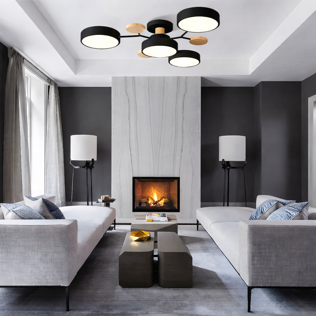 Modern Round LED Ceiling Light Fixture with Energy-Efficient Illumination | Stylish Design for Any Room