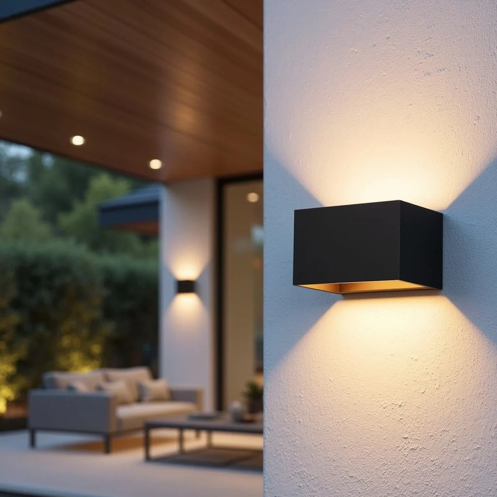 Outdoor Light Fixtures | Motion Sensor Outdoor Lamp with Waterproof Design | Modern Black Light for Enhanced Safety