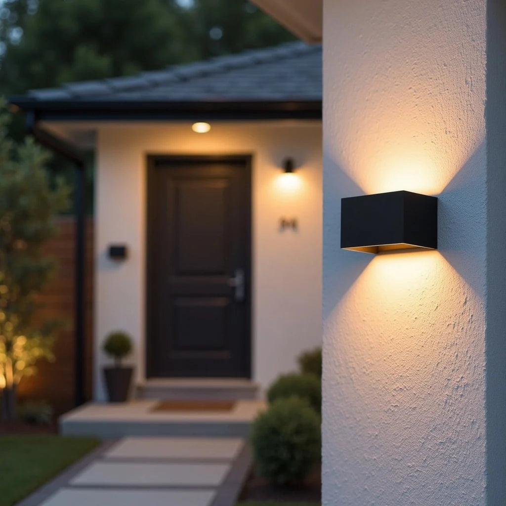 Outdoor Light Fixtures | Motion Sensor Outdoor Lamp with Waterproof Design | Modern Black Light for Enhanced Safety