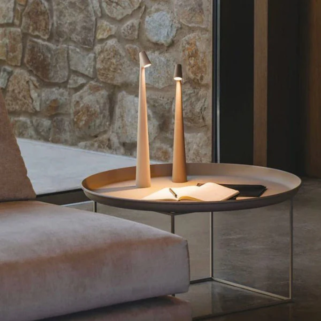 Scandinavian Minimalist Table Lamp with Touch Control & Rechargeable Design for Cozy Atmosphere