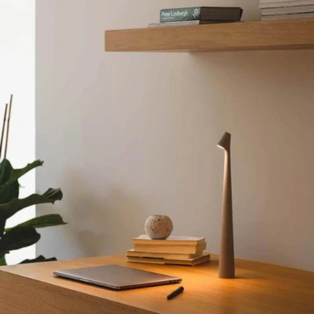 Scandinavian Minimalist Table Lamp with Touch Control & Rechargeable Design for Cozy Atmosphere
