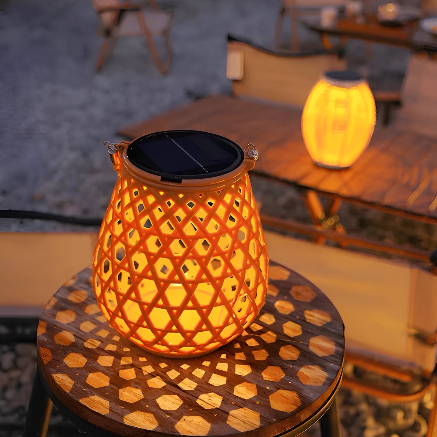 Solar Garden Lights | Bamboo Design with Automatic Dusk Sensor | Weather-Resistant Outdoor Lighting for Eco-Friendly Ambiance