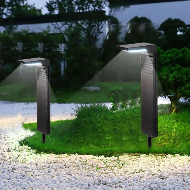 Solar Garden Lights | Waterproof LED Outdoor Lanterns with Automatic On/Off | Set of 2 for Sustainable Illumination