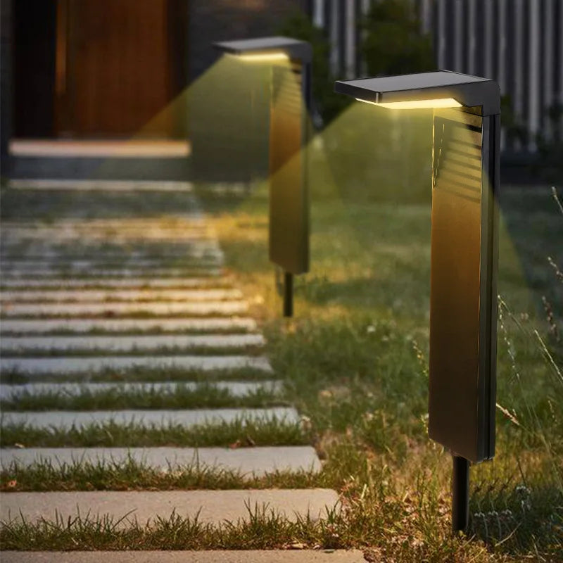 Solar Garden Lights | Waterproof LED Outdoor Lanterns with Automatic On/Off | Set of 2 for Sustainable Illumination