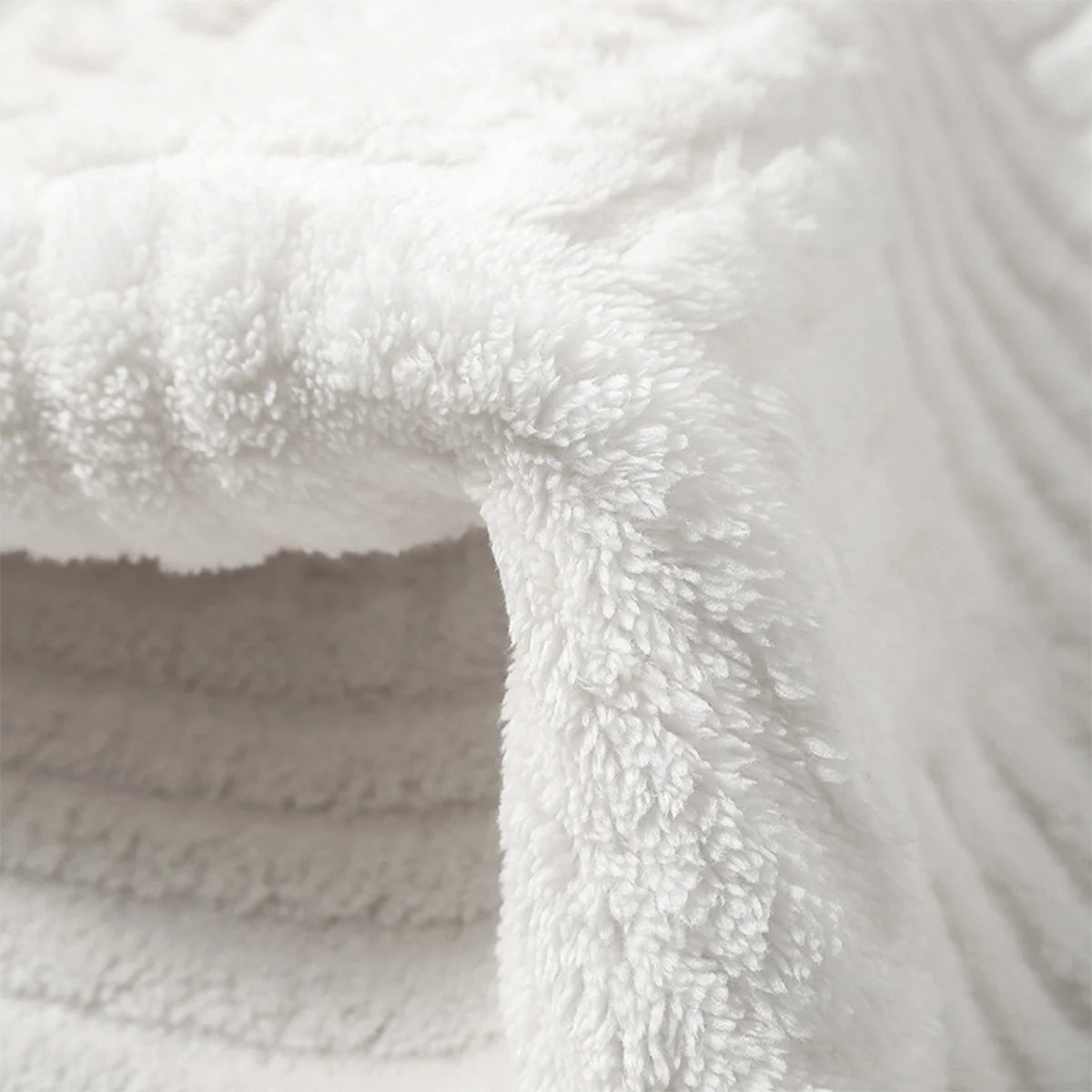 Thick Striped Bath Mat with Non-Slip Backing | Soft and Absorbent for Safety and Comfort