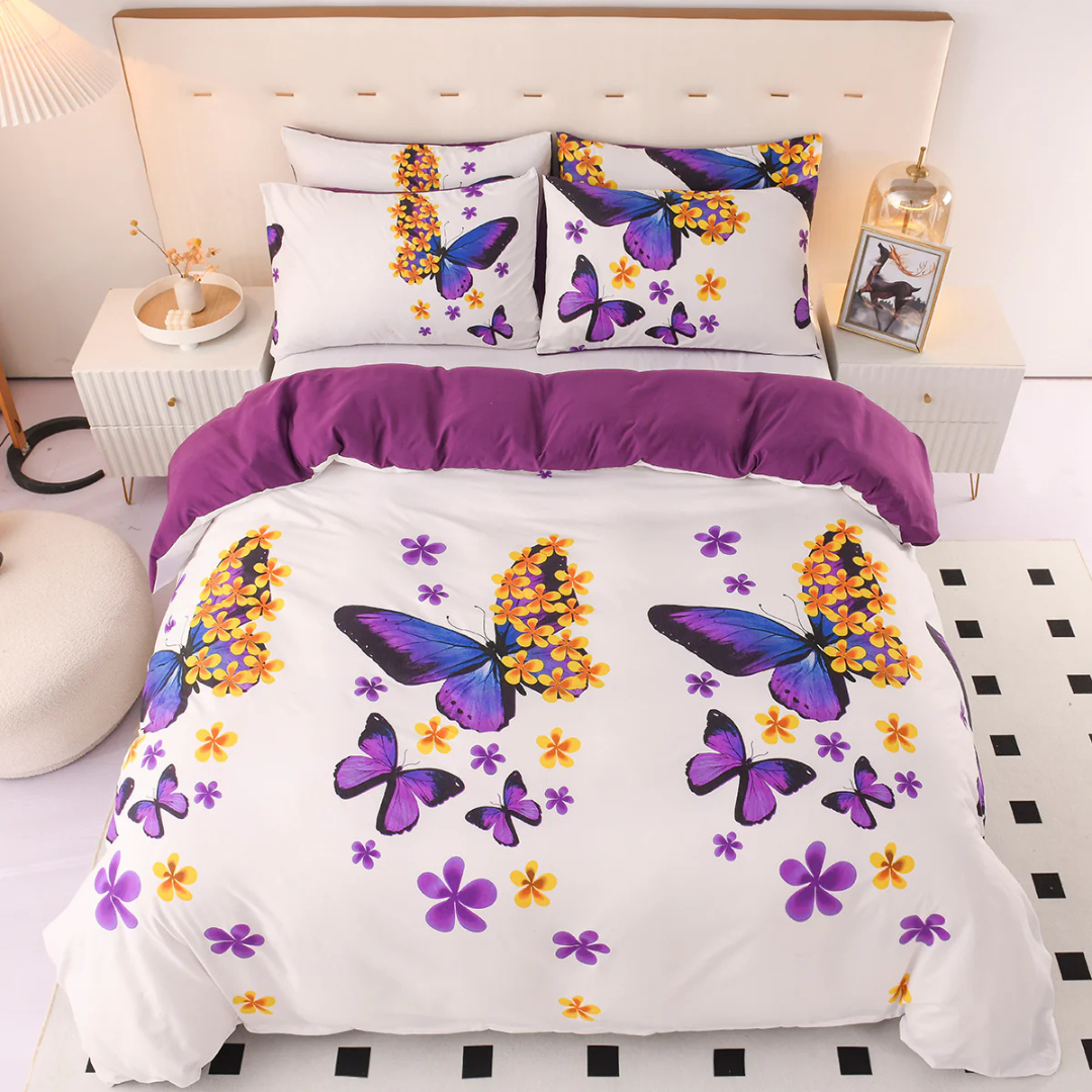 Tova Collection | Stylish Bed Cover Set with Soft Breathable Material | Modern Abstract Design for Ultimate Comfort