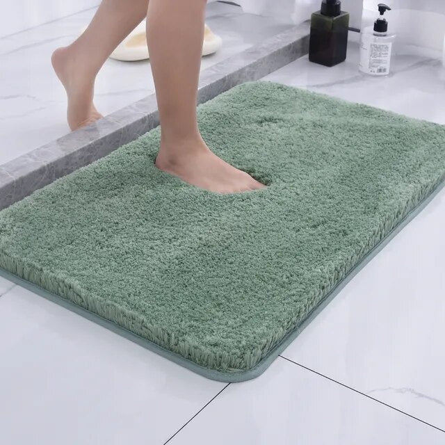 Ultra Soft Microfiber Bath Mat with Non-Slip Backing | Quick Drying Bathroom Rug for Comfort and Safety