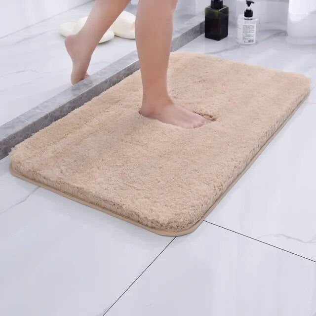 Ultra Soft Microfiber Bath Mat with Non-Slip Backing | Quick Drying Bathroom Rug for Comfort and Safety