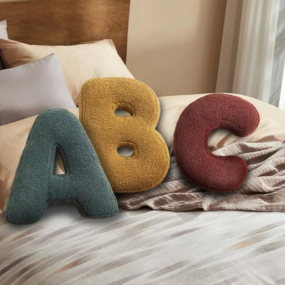 Velvet Alphabet Throw Pillow with Soft Comfort | Unique Decorative Cushions for Personalized Home Decor