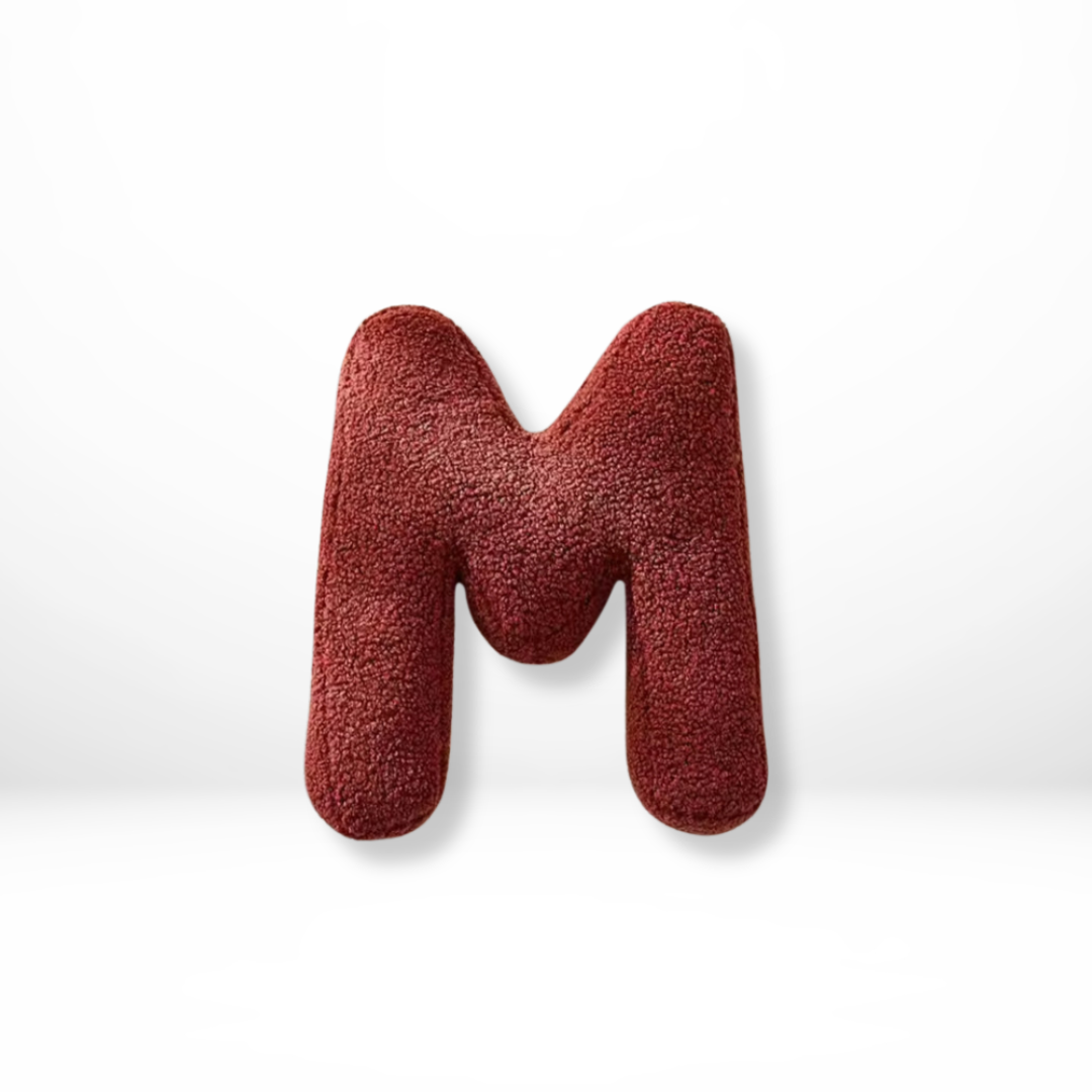 Velvet Alphabet Throw Pillow with Soft Comfort | Unique Decorative Cushions for Personalized Home Decor