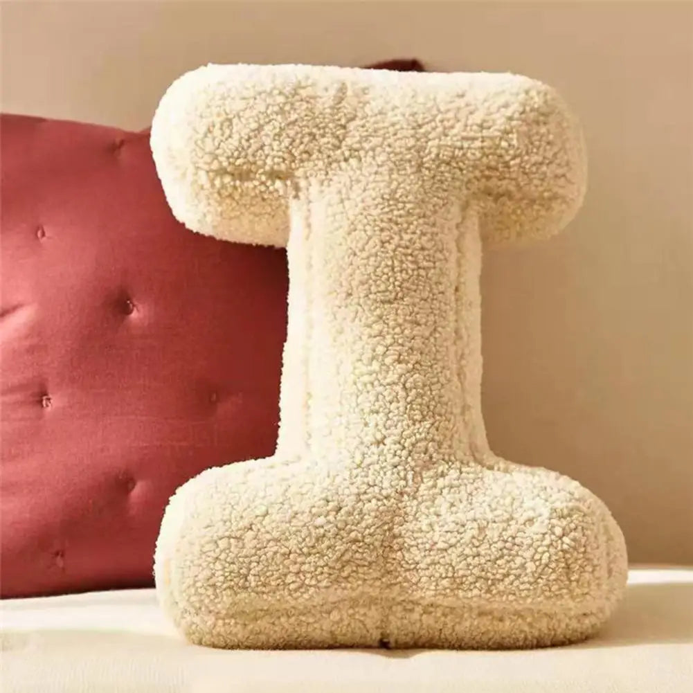 Velvet Alphabet Throw Pillow with Soft Comfort | Unique Decorative Cushions for Personalized Home Decor